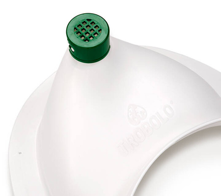 TROBOLO Urinseparator weiß mit Holzsitz und Deckel - Einsatz für DIY Trenntoilette