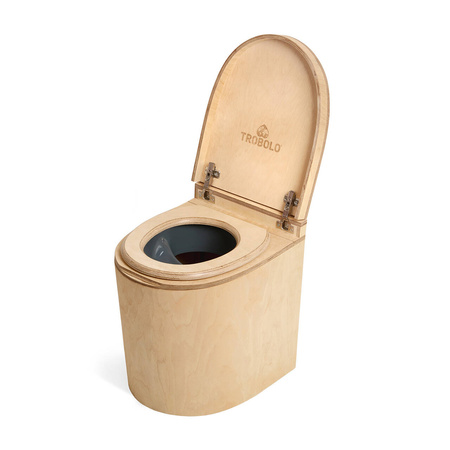 TROBOLO TinyBloem – stationäre Komposttoilette aus Holz, geölt