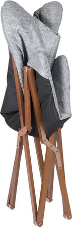 Bo-Camp klappbarer Campingstuhl L Grau Urban Outdoor - Bloomsbury - Oxford Polyester