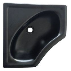 Eckwaschbecken, 340 x 165 mm, schwarz