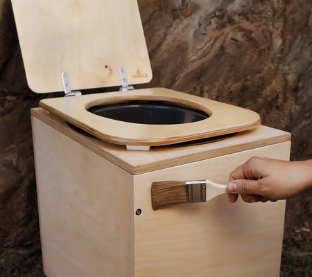 TROBOLO TeraBlœm Plus - Trenntoilette aus Holz als Bausatz mit 22 l Volumen