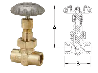 REGO ES8454 1/2" FNPT Kryo-Absperrventile - verlängerte Spindel