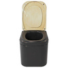 Trelino Origin M Trenntoilette Komposttoilette Anthrazit mit Holzdeckel, 5 l / 6,5 l, ohne Wasser und Chemie