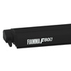Fiamma F80s 340 Dachmarkise - Länge 340 cm, Auszug 250 cm, Gehäuse Deep Black, Tuch Royal Grey