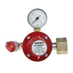 GOK Gasdruckregler 3/8'' mit Manometer und SBS, 1 bis 4 bar, Linksgewinde - 14kg/Stunde