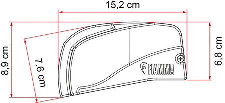 Fiamma F40van 270 Dachmarkise für VW T5/T6 - Länge 270 cm, Auszug 225 cm, Gehäuse Deep Black, Tuch Royal Grey