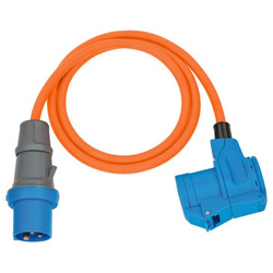 Verlängerungskabel Camping CEE-CEE/Schuko, 1,5 m orange