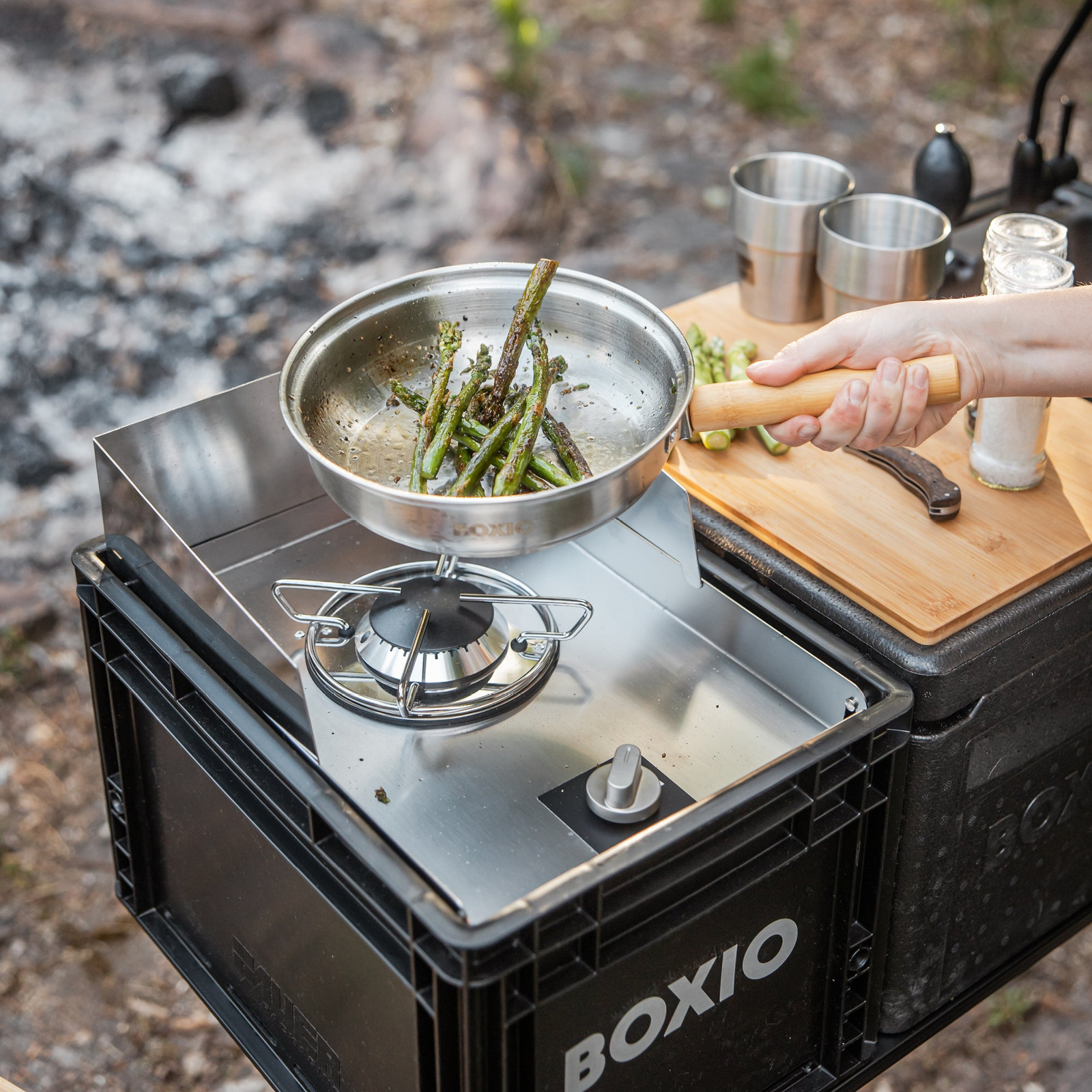 Set BOXIO COOK MAX+ mit Kocher und Geschirr