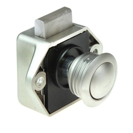 Push Lock vernickeltes Jachtschloss mit Ring und Knopf