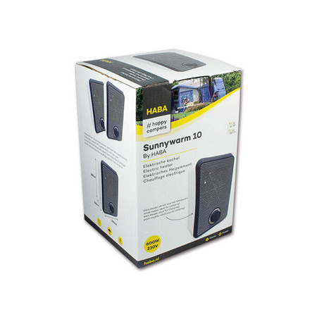 HABA Sunnywarm 10 - kleine Keramikheizung 600 W, 230 V, mit Kippschalter - für Wohnmobil und Wohnwagen