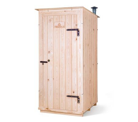 TROBOLO KitaBœm - Toilettenhäuschen aus Holz mit Trenntoilette und Kindertoilette