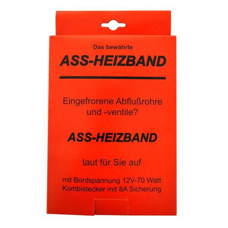 LILIE ASS-Heizband 12 V 70 W, 170 cm - schnelles Auftauen eingefrorener Rohre und Ventile