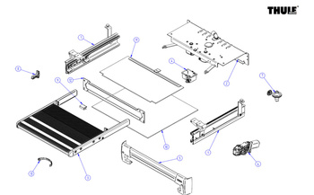 Thule Frontplatte 1500603232 für Trittstufe Slide-Out Step V19, V18 und G2, Größe 550 - Ersatzteil