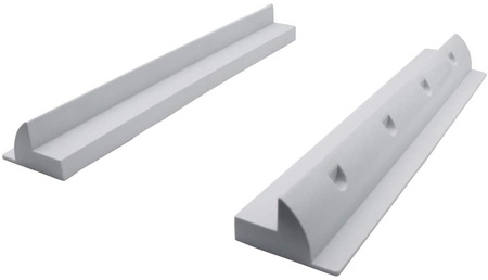 2Stück.- Montagebügel 530mm seitlich WHITE für Solarmodule für Wohnmobile, Yachten, Boote und Wohnwagen