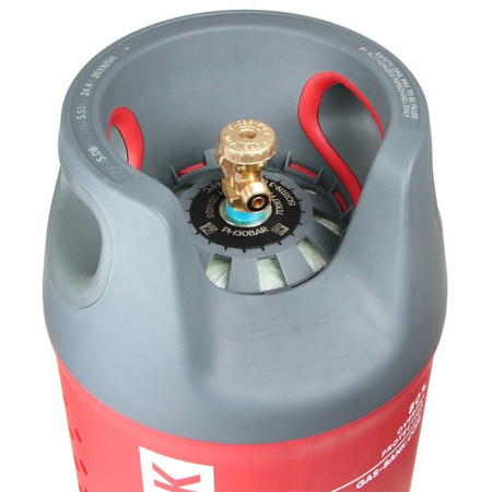 GasBank SINGLE 5 kg Verbundgasflasche LPG 12,5 l mit OPD 80 % – Ventil G.12 (KLF)