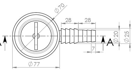 Ablaufarmatur gewinkelt