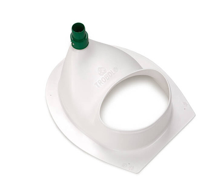 TROBOLO Urinseparator weiß mit Holzsitz und Deckel - Einsatz für DIY Trenntoilette