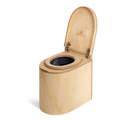 TROBOLO LunaBlœm - vorgeölte Trenntoilette aus Holz mit runder Front