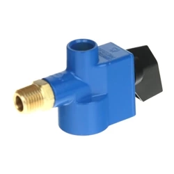 Adapter für Gabelstapler-Gasflaschen 22 mm Click-On auf 1/4" 18NPT 90deg.