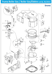 Schwarze Abdeckung für Gas-/Elektroboiler