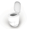 Clesana C1 wasserlose Verschweiß-Toilette mit Rund-Sockel - verschweißt Abfälle in Folie, 12 V, für Wohnmobil und Wohnwagen