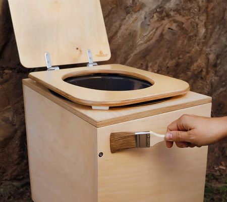 TROBOLO TeraBlœm - Trenntoilette aus Holz als Bausatz mit Holzsitz