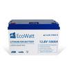 EcoWatt 100Ah LiFePO4 12,8v Akku BMS + LCD
