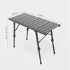 BOXIO TABLE - Campingtisch aus Aluminium für 3 Euroboxen, Beine 40-62 cm