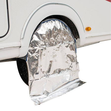 Radschutzhülle mit Sonnenreflektion