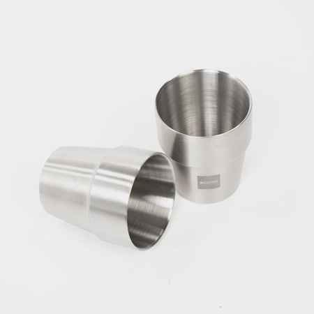 BOXIO CUP - Set mit 2 doppelwandigen Edelstahlbechern 300 ml für Camping