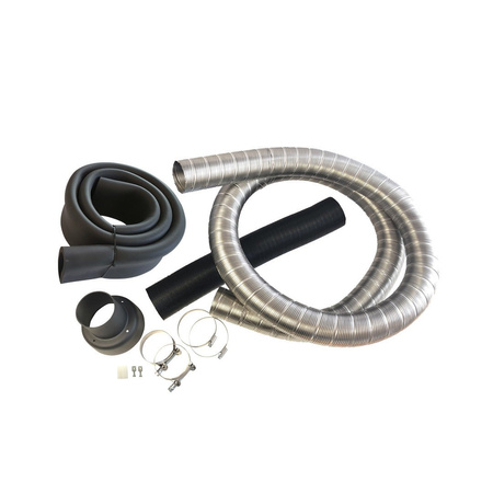 Cinderella Travel Installationsset 100695 - Abgasschlauch 60 mm mit Isolierung, Zuluftschlauch 75 mm, Schellen, für Travel Gas und Diesel