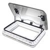 ExtraVENT 100 - Dachhaube 96 x 65,5 cm für Wohnmobil und Caravan, Doppelkuppel, LED, Plissee-Verdunkelung und Fliegenschutz, Dach 25-60 mm