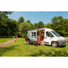 Fiamma F80s 425 Dachmarkise - Länge 425 cm, Auszug 250 cm, Gehäuse Deep Black, Tuch Royal Grey