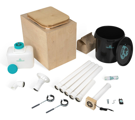 TROBOLO TeraBlœm Plus - Trenntoilette aus Holz als Bausatz mit 22 l Volumen