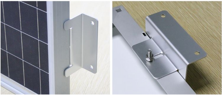 Aluminium-Halterungen (4 Stück).) für Sonnenkollektoren für Wohnmobile, Jachten, Boote und Wohnwagen