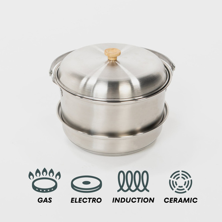BOXIO COOK PLUS - Gaskocher in der Eurobox mit Topfset BOXIO COOKWARE