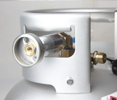 GasBank DISH-Tankadapter mit Rückschlagventil und Filter, 3/4" UNF JIC – für GasBank Multi und Alugas