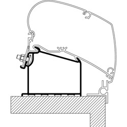 Roof Adapter für Adria Wohnwagen ab Bj. 2015 zu TO Serie 6 und 9