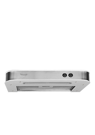 Baraldi Dunstabzugshaube Stivia Europa 12 V, weiß - Edelstahl und Aluminium, LED-Beleuchtung, 450 x 240 x 60 mm, für Wohnmobil und Wohnwagen