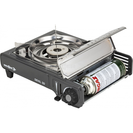 Brunner Devil SD NG Kartuschen-Gaskocher - 1 Flamme 2,2 kW, Zündsicherung, Piezozündung, Koffer
