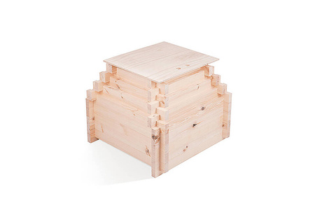 TROBOLO KersaBœm - Toilettenhäuschen aus Holz mit Trenntoilette mit 300 l Komposter