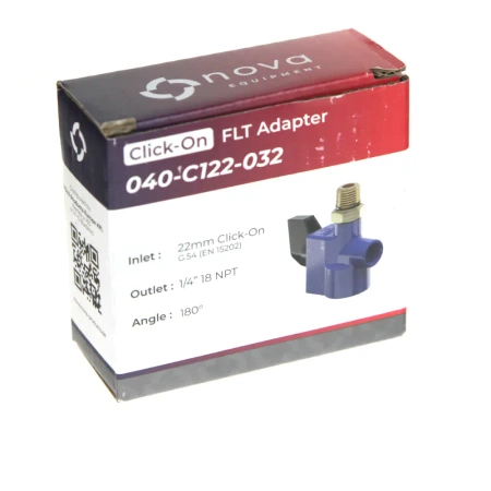 Adapter für Gabelstapler-Gasflaschen 22 mm Click-On auf 1/4" 18NPT