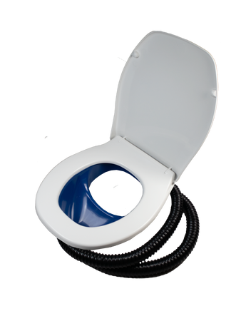 Separett Privy 501 Urintrenneinsatz mit Kunststoffsitz und Deckel, Blau