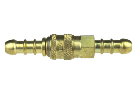GasBank Gas-Schnellkupplung für 8-mm-Schlauch - Messing, Stecker und Kupplung mit Schlauchtüllen, Propan-Butan