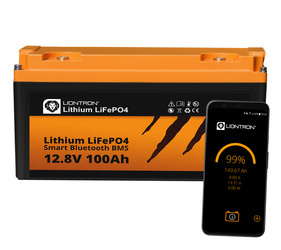 100Ah LiFePO4 LIONTRON 12.8V LX smart BMS Bluetooth 15kg Akku