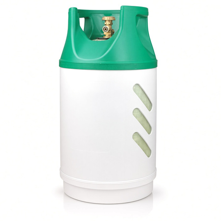 FibreGas 24,5 l (10 kg) Verbundgasflasche mit G.12-Ventil – sichtbarer Füllstand