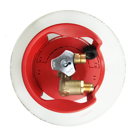 GasBank LS DUPO 11kg - Leichtstahlflasche 80% stop ventil und EU adapter set