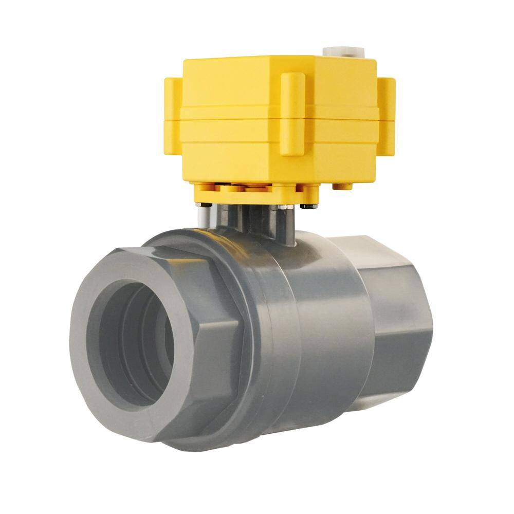 LILIE GrauGELB Kugelhahnventil 40 mm XL mit Anzeige