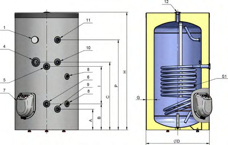 200 l Photovoltaic Water Heater