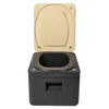 Trelino Origin S Trenntoilette Komposttoilette Anthrazit mit Holzdeckel, 3,5 l / 6 l, ohne Wasser und Chemie